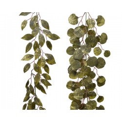 GHIRLANDA VERDE MUSCHIO IN PLASTICA C/GLITTER 2ass H.150cm 1pz