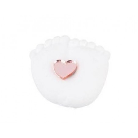 APPLICAZIONE MAGNETE PIEDINI GESSO C/CUORE PLEXY GIRL 12pz