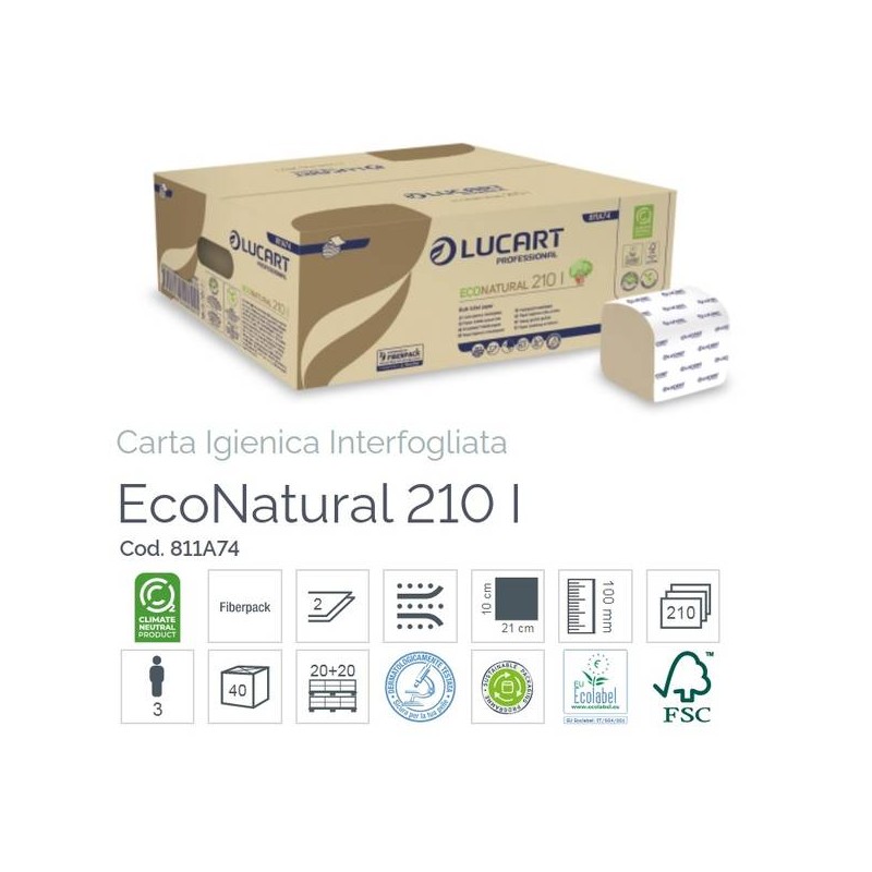 IGIENICA INTERFOGLIATA ECO NATURAL 210 8400fg (40x210)