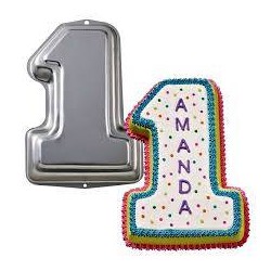 TEGLIA TORTA NUMERO 1 PRIMO COMPLEANNO 27x19x5cm