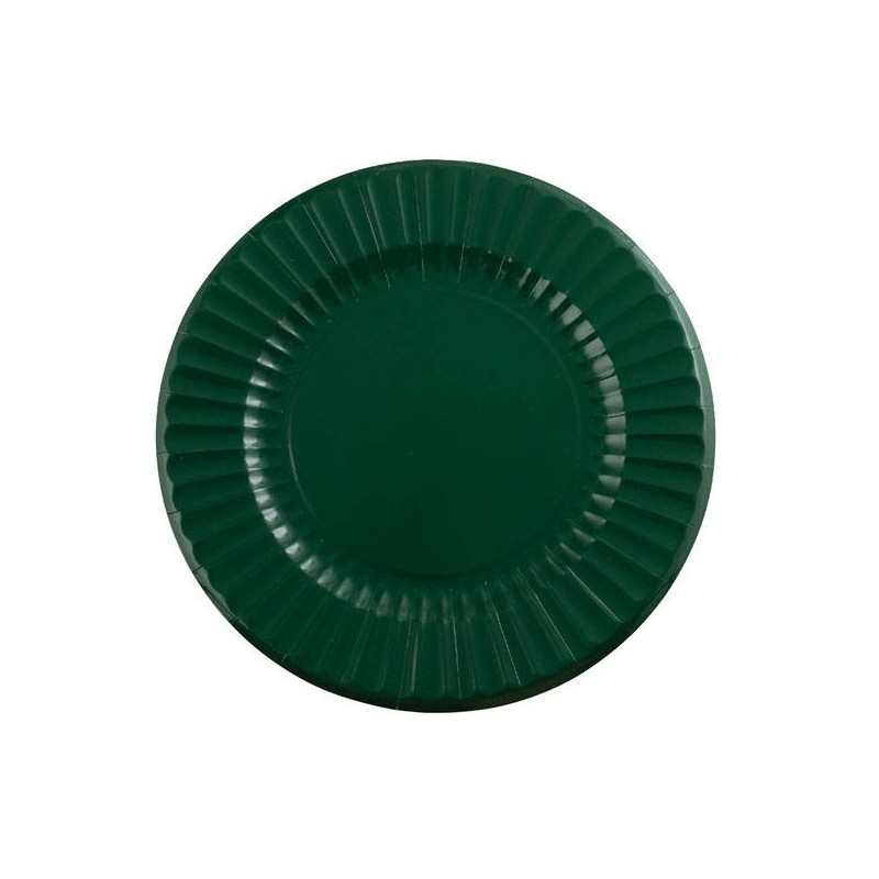 PIATTI CARTONCINO ROUND SHAPE VERDONE 33cm 6pz