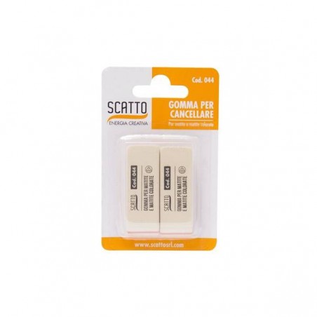 GOMMA NATURALE BIANCA 2pz SCATTO