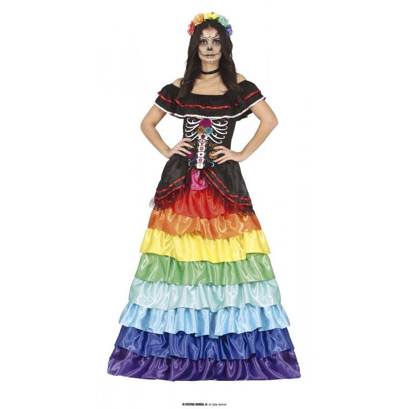 COSTUME SCHELETRO CATRINA DONNA TG.38 - 40
