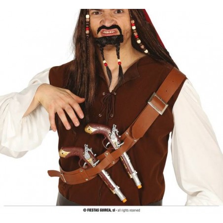 PETTORINA CON DUE PISTOLE PIRATA