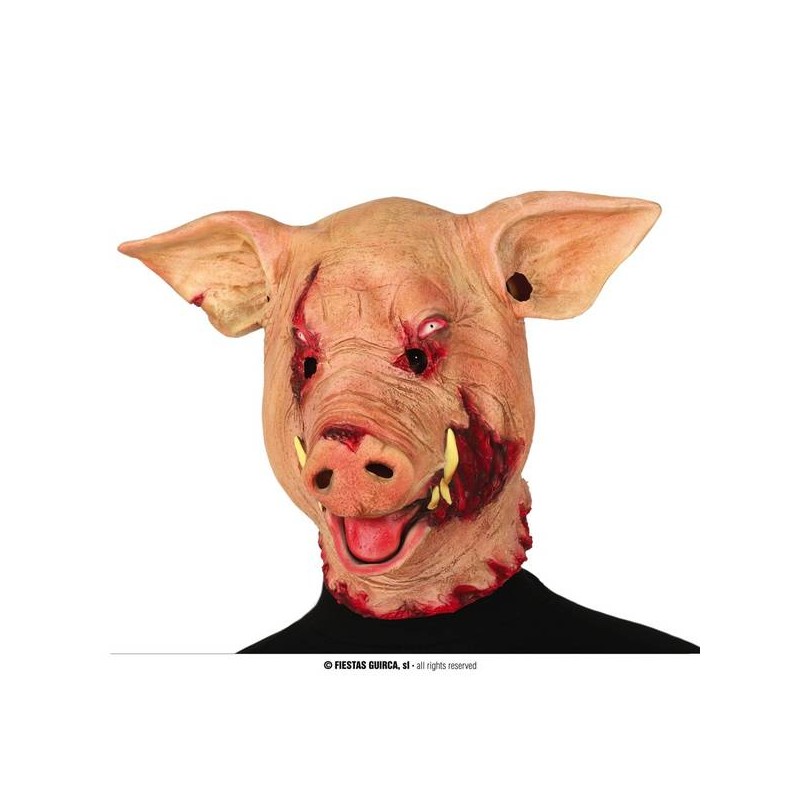 MASCHERA MAIALE TERRORE PVC