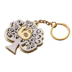 PORTA CHIAVI C/ALBERO VITA 18° ANNI PLEXI H.4cm 12pz