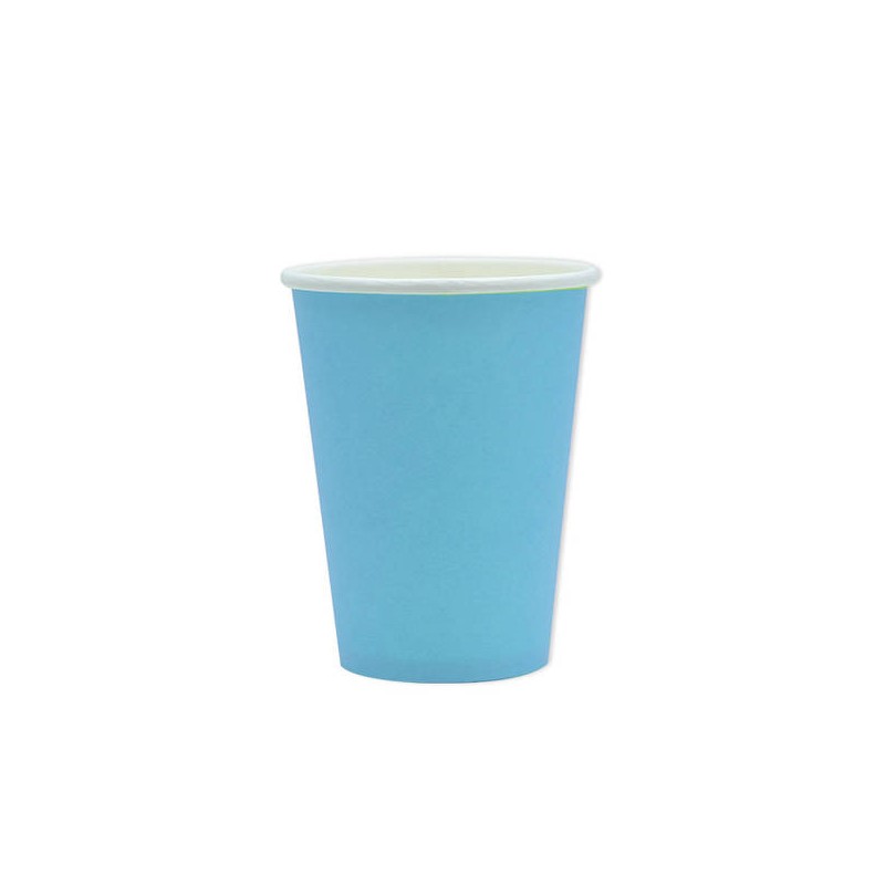 BICCHIERI 200cc ECOLOR BIODEGRADABILI CELESTE 25pz