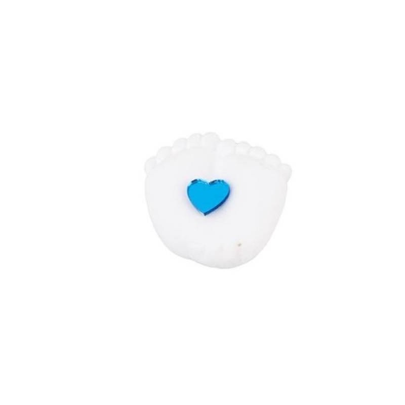 APPLICAZIONE MAGNETE PIEDINI GESSO C/CUORE PLEXY BOY 12pz