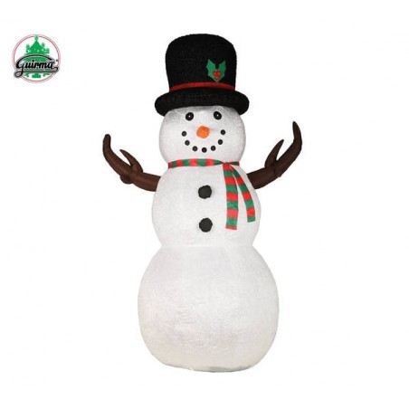 PUPAZZO DI NEVE GONFIABILE  EFFETTO VELLUTO 260cm
