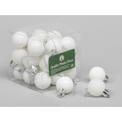 PALLINE PLASTICA ø30mm BIANCO MIX 27pz