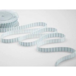 NASTRO RASO CAMELIA mm10x15mt RIGHE AZZURRO