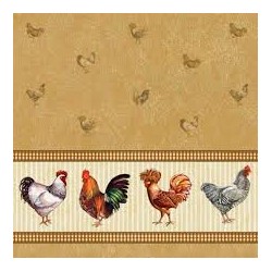 TOVAGLIOLI 33X33 3VELI CHICKEN FARM BROWN 20PZ