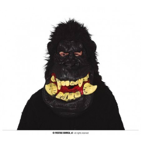 MASCHERA GIGANTE GORILLA CON PELO IN LATTICE