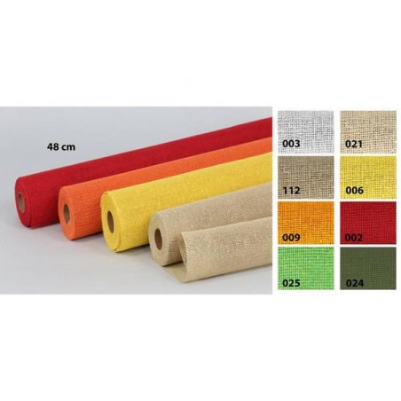 BOBINA JUTA MESH COTONE/POLIESTERE cm40x9mt COL.3 BIANCO