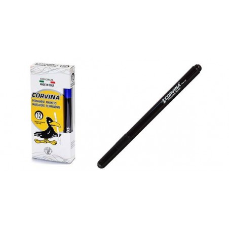 PENNARELLO CORVINA 1mm MARCATORE PERMANENTE BLU 12pz