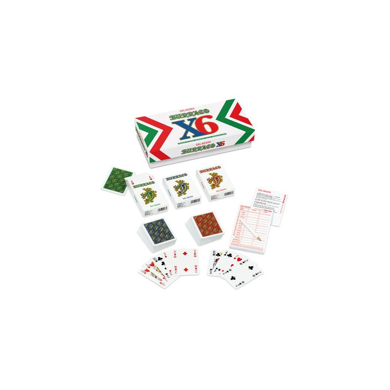 CARTE BURRACO DAL NEGRO PER SEI