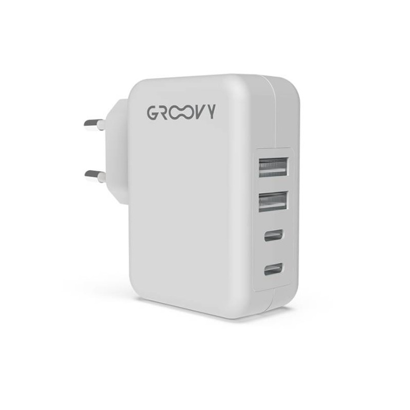 SPINA MURO 2USB+2USB-C 4.8A GROOVY