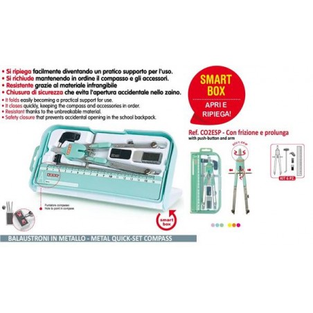 BALAUSTRONE CON FRIZIONE E PROLUNGA KIT 6pz SMART BOX PASTEL ARDA