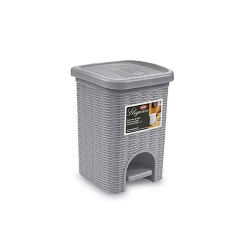 PATTUMIERA LINEA ELEGANCE 6lt STONE GREY 20,5x20,5x28cm