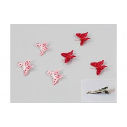 FARFALLA 2 COLORI CON CLIP 12pz