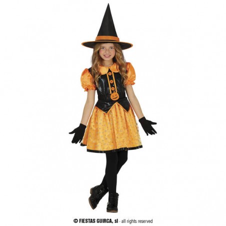 COSTUME GLITTER WITCH STREGA 5-6 anni