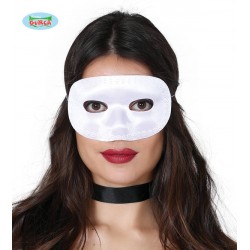 MASCHERA COLOMBINA BIANCA IN SETA EXTRA