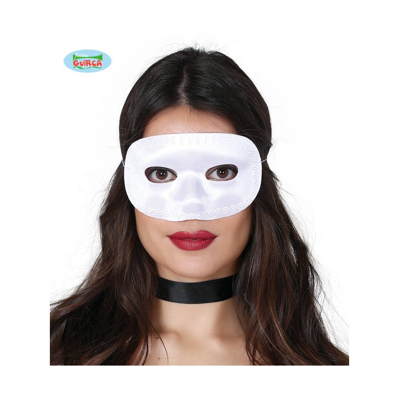 MASCHERA COLOMBINA BIANCA IN SETA EXTRA