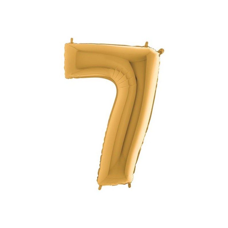 PALLONE NUMERO 7 MYLAR 102cm 40 ORO