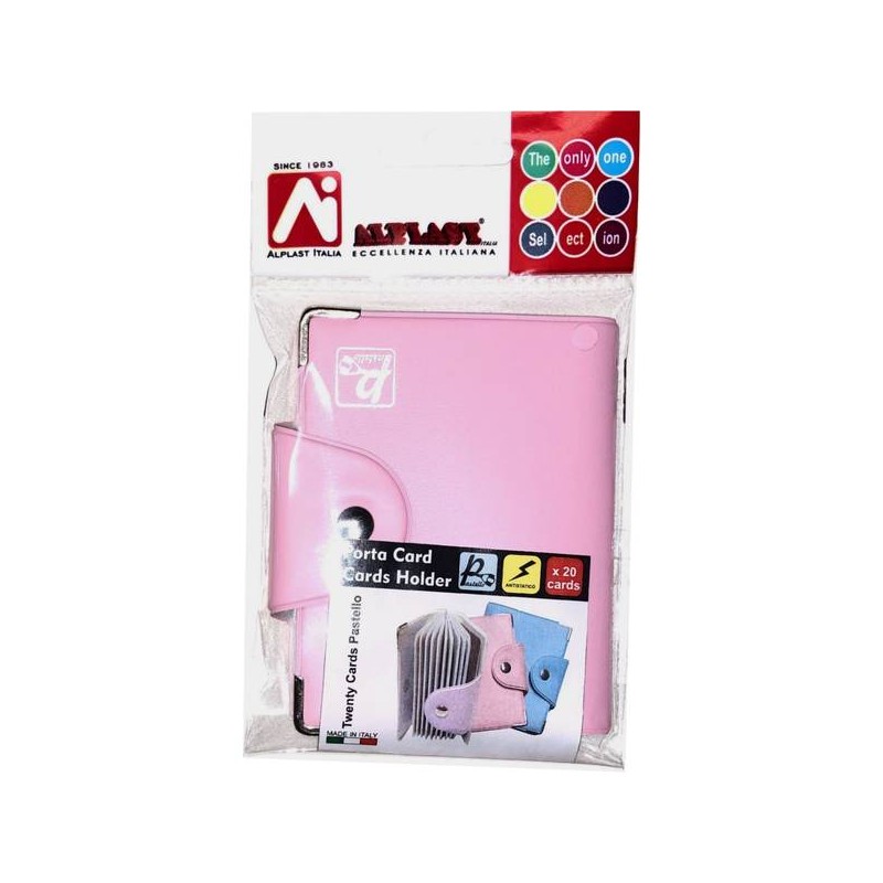 PORTACARD A LIBRO 20 TASCHE TWENTY PASTELLO COLLECTION