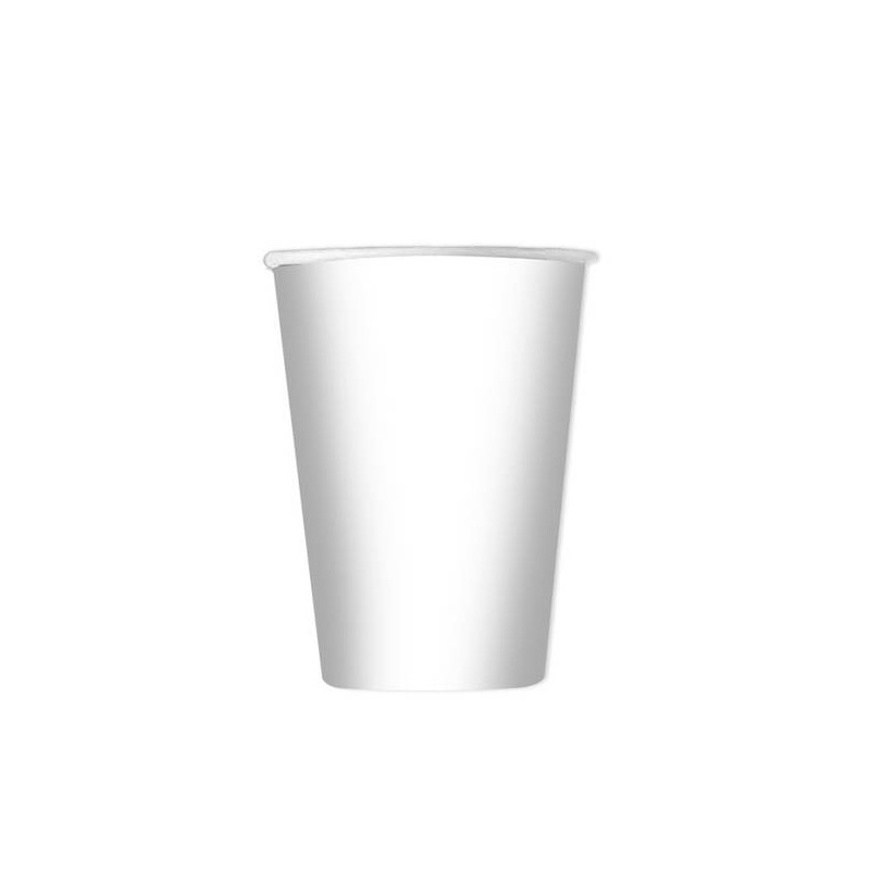 BICCHIERI 200cc ECOLOR BIODEGRADABILI BIANCO 25pz