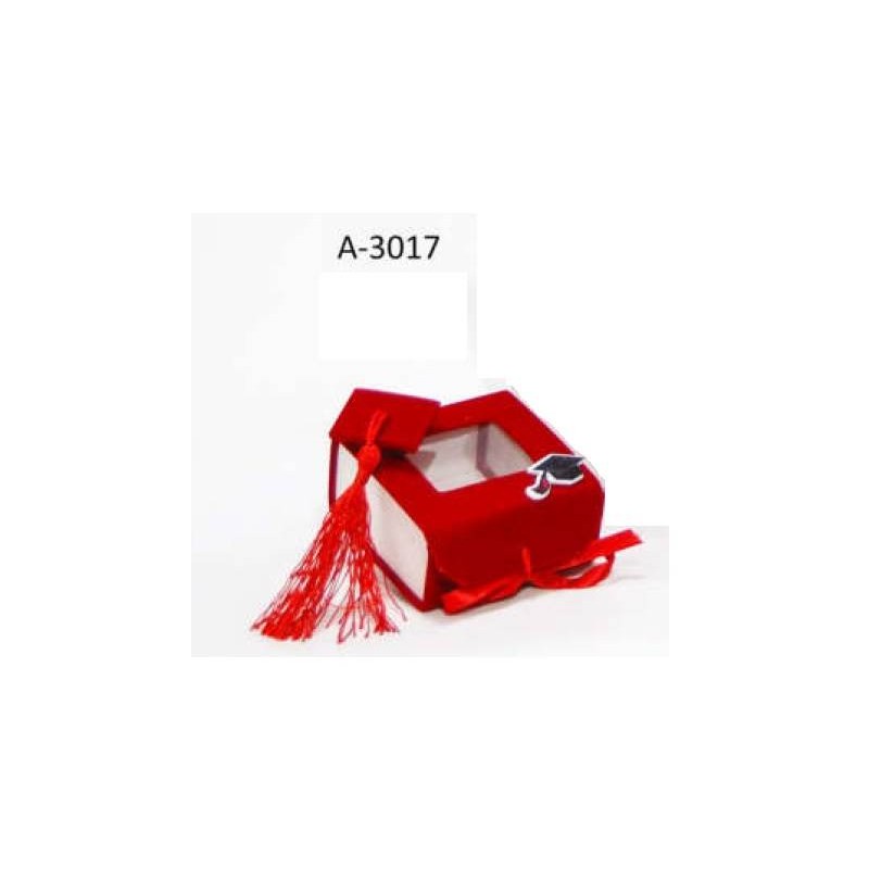 SCATOLINA LIBRO LAUREA ROSSO C/FIN +TOCCO 12pz