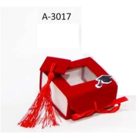 SCATOLINA LIBRO LAUREA ROSSO C/FIN +TOCCO 12pz