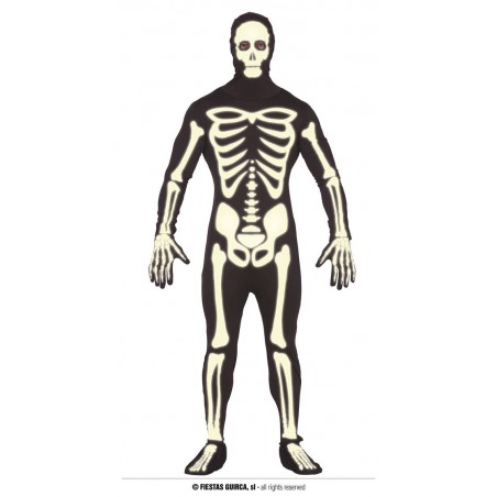 COSTUME SCHELETRO GLOW IN THE DARK TG.52-54