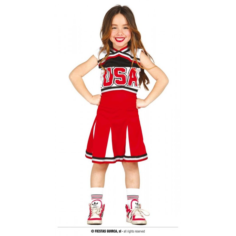 COSTUME CHEERLEADER BIMBA 3 - 4 ANNI