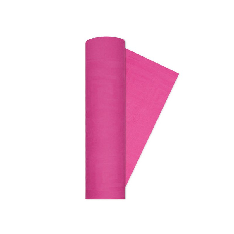 TOVAGLIA ROTOLO 1,20x5mt DAMASCATA FUCSIA BIG PARTY