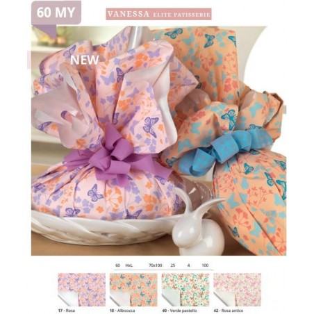 FOGLI PPL PERLATO 70x100 60my ST. VANESSA PATISSERIE 25pz 42-ROSA ANTICO