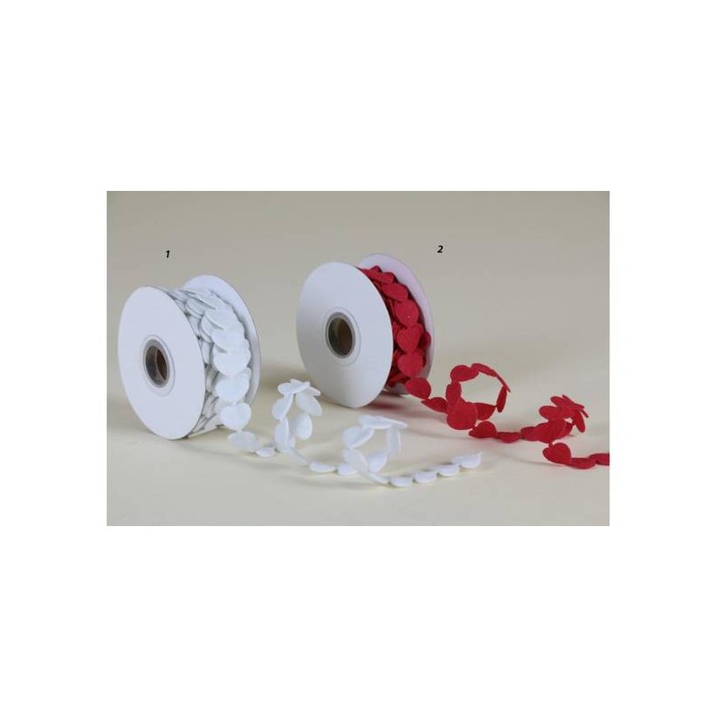 NASTRO BIANCO CUORICINI PANNO cm2x2mt