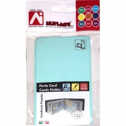 PORTACARD A LIBRO 12 BUSTE - PASTELLO COLLECTION