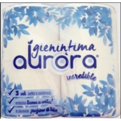 CARTA IGIENICA AURORA 3VELI 310str PROF. TALCO 4 ROTOLI