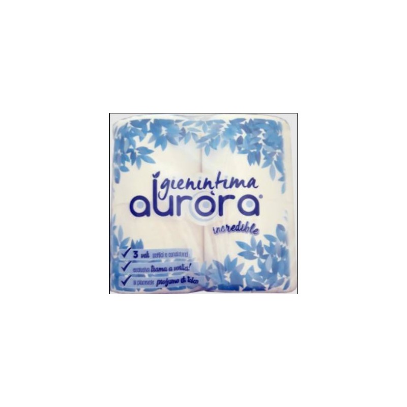 CARTA IGIENICA AURORA 3VELI 310str PROF. TALCO 4 ROTOLI