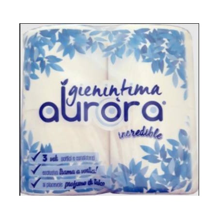 CARTA IGIENICA AURORA 3VELI 310str PROF. TALCO 4 ROTOLI