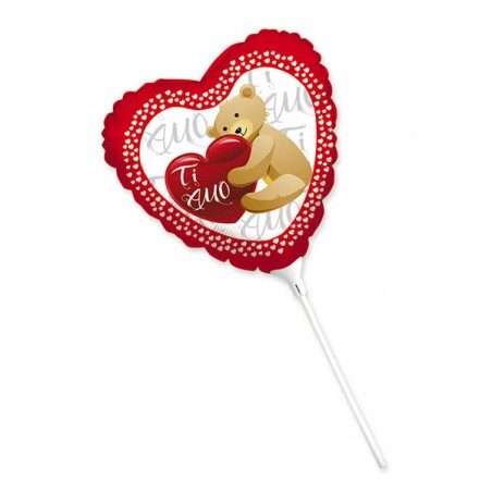 PALLONE MYLAR C/ASTINA CUORE SWEET 25cm