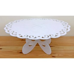 ALZATINA LEGNO BIANCO ø40x18H