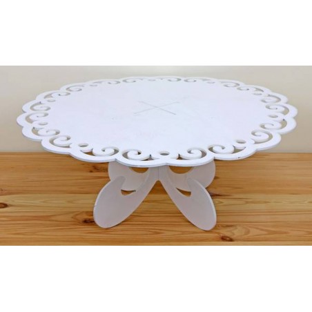 ALZATINA LEGNO BIANCO ø40x18H