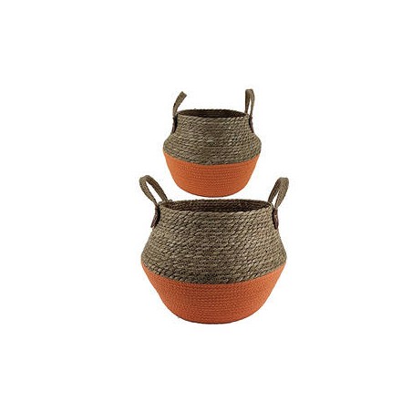 CESTO JARDIN CON MANICI ORANGE 35cm 1pz