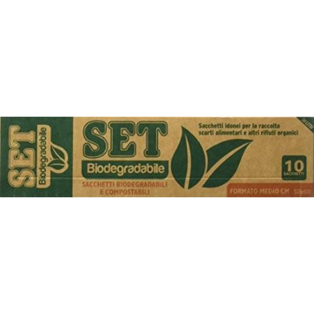SACCHI SPAZZATURA SET BIO MEDIO 30lt 52x60cm 10pz