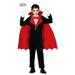 COSTUME BAMBINO VAMPIRO CON MANTELLO 5-6 ANNI