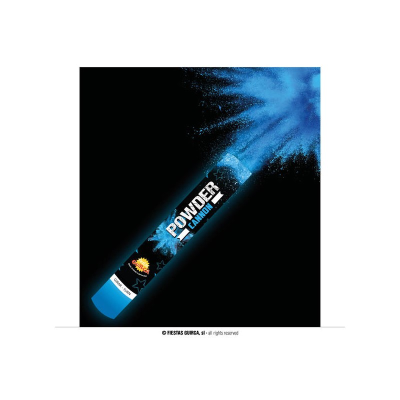 CANNONE POLVERE FLUORESCENTE 30cm BLU 30gr