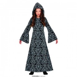 COSTUME BLACK HOODED WITCH 7-9 ANNI