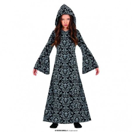COSTUME BLACK HOODED WITCH 7-9 ANNI